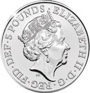 5 Pounds - Elizabeth II (5th portrait; Four Generations of Royalty)