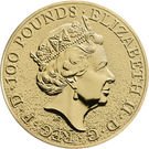100 Pounds - Elizabeth II (1 oz Fine Gold; Lion of England)