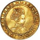 ½ Sovereign - Edward VI (2nd period; crowned bust)
