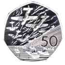 50 Pence - Elizabeth II (D-Day Anniversary; Silver Piedfort)