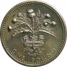 1 Pound - Elizabeth II (2nd portrait; Scottish Thistle)