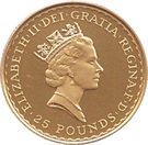 25 Pounds - Elizabeth II (3rd portrait; 1/4 oz Fine Gold)