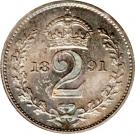 2 Pence - Victoria (2nd portrait; Maundy Coinage)