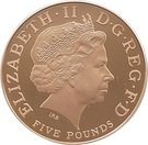 5 Pounds - Elizabeth II (Horatio Nelson; Gold Proof)