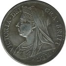 ½ Crown - Victoria (3rd portrait)