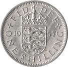 1 Shilling - Elizabeth II (English shield; no "BRITT:OMN")