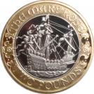 2 Pounds - Elizabeth II (4th portrait; Mary Rose)