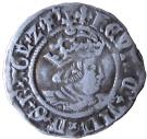 ½ Groat - Henry VIII (2nd coinage; Canterbury mint, Abp Warham)