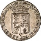 ½ Crown - William & Mary (1st busts; 1st shield)