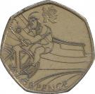 50 Pence - Elizabeth II (4th portrait; Cycling)