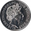5 Pounds - Elizabeth II (4th portrait; Battle of Waterloo)