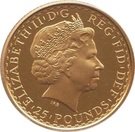 25 Pounds - Elizabeth II (4th portrait; 1/4 oz Fine Gold)