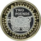 2 Pounds - Elizabeth II (Steam Locomotive; Silver)