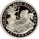 2 Pounds - Elizabeth II (3rd portrait; 1 oz Fine Silver)
