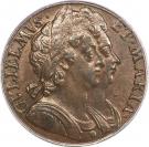 ½ Penny - William & Mary