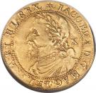 ½ Laurel - James I (3rd coinage; 1st bust)