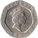 20 Pence - Elizabeth II (3rd portrait)