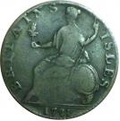 ½ Penny (George Ruled - Britains Isles)