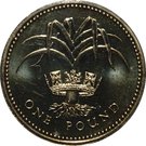 1 Pound - Elizabeth II (3rd portrait; Welsh Leek)