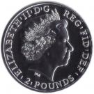 2 Pounds - Elizabeth II (4th portrait; 1 oz Fine Silver)