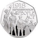 50 Pence - Elizabeth II (People Act 1918; Silver Piedfort)