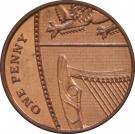 1 Penny - Elizabeth II (4th portrait; Royal Shield)