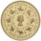 5 Pounds - Elizabeth II (Coronation Jubilee; Gold Proof)