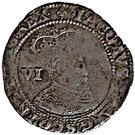 6 Pence - James I (1st issue; 2nd portrait)