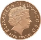 5 Pounds - Elizabeth II (Prince Charles; Gold Proof)