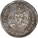 1 Shilling - Edward VI (3rd period; Fine silver issue)