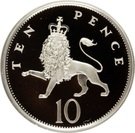 10 Pence - Elizabeth II (3rd portrait; large type, Silver Proof)