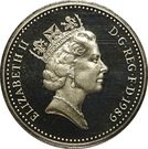 1 Pound - Elizabeth II (3rd portrait; Scottish Thistle)