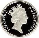 1 Pound - Elizabeth II (Scottish Lion; Silver Piedfort)