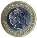 2 Pounds - Elizabeth II (4th portrait; London Olympic Centenary)