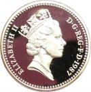 1 Pound - Elizabeth II (English Oak; Silver Piedfort)