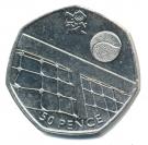 50 Pence - Elizabeth II (4th portrait; Tennis)