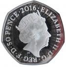 50 Pence - Elizabeth II (Team GB Olympics; Silver Piedfort)