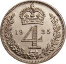 4 Pence - George V (Maundy Coinage; 3rd issue)