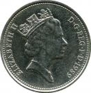 5 Pence - Elizabeth II (3rd portrait; large type)