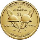 1 Dollar "Native American Dollar" (Code Talkers from both WW I and WW II)