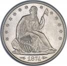 ½ Dollar  "Seated Liberty Half Dollar" (with date arrows