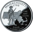¼ Dollar "Washington Quarter" (Massachusetts - Silver Proof)