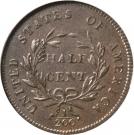 ½ Cent "1/200 Dollar Liberty Cap, Head Facing Right,  Half Cent"