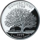 ¼ Dollar "Washington Quarter" (Connecticut - Silver Proof)