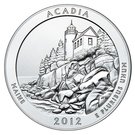 ¼ Dollar "Washington Quarter" (Acadia National Park - Silver 5oz Bullion)