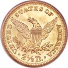 2½ Dollars "Coronet Head - Quarter Eagle"