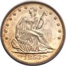 ½ Dollar "Seated Liberty Half Dollar" (with date arrows, rays around eagle)