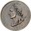 1 Cent (Post Colonial Issue - Washington Portrait Piece - Unity States)