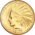 10 Dollars "Indian Head - Eagle" (without motto)