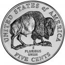 5 Cents "Jefferson Nickel" (Westward Journey, Bison)